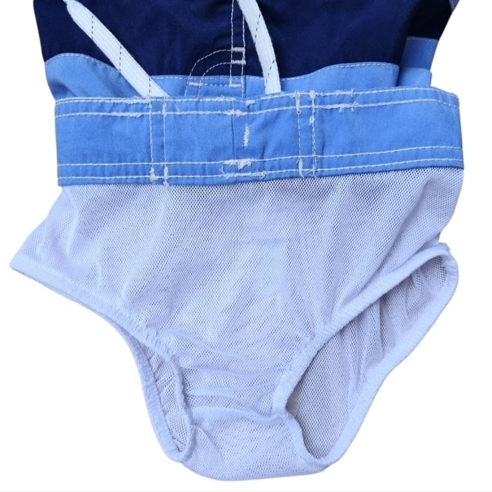 Ralph Lauren Authentic Kids Navy Light Blue Lined Striped Shorts Size 18 Months - Picture 5 of 8